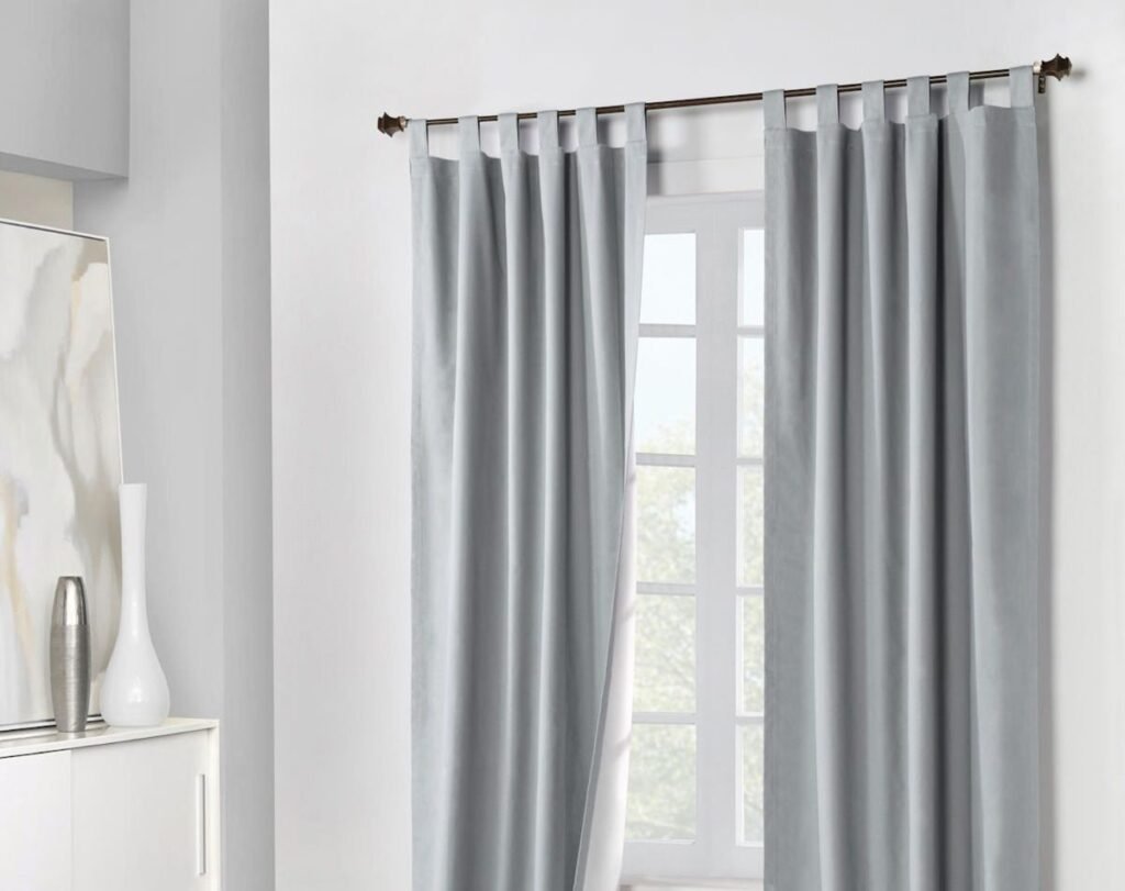 Tab-top curtains for casual and modern interiors in Dubai homes