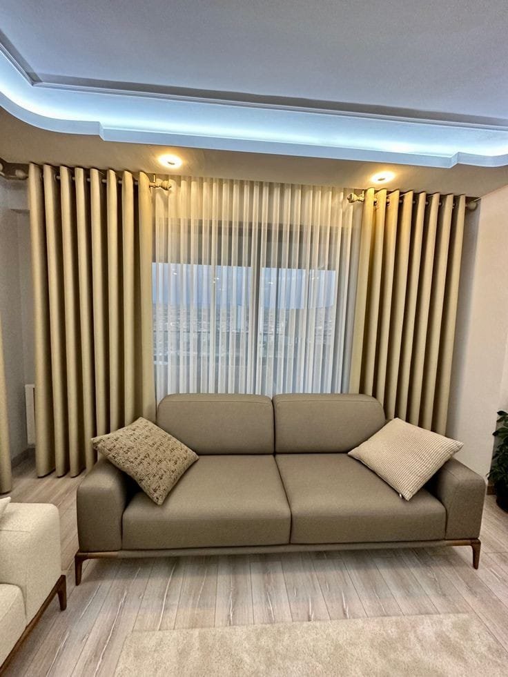 Luxury curtains for living room in Dubai