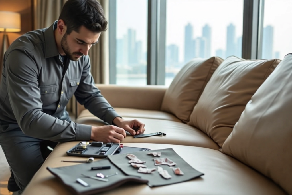 Leather sofa repair and restoration experts in Dubai UAE