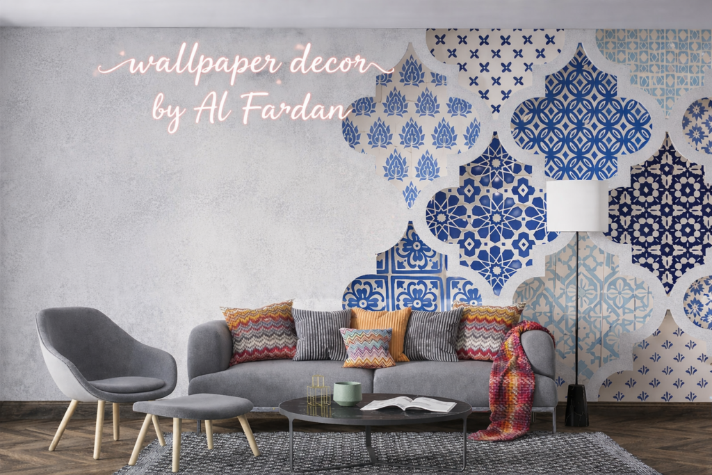 Luxury wallpaper decor in Dubai
